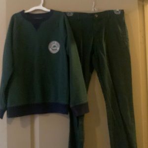 Forest Green Sweater and Pants